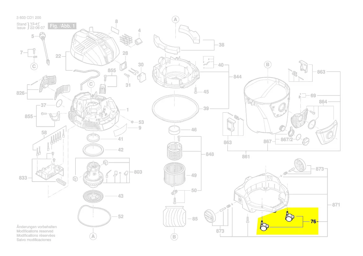 Roulettes réf. 1 619 PB0 864 Bosch